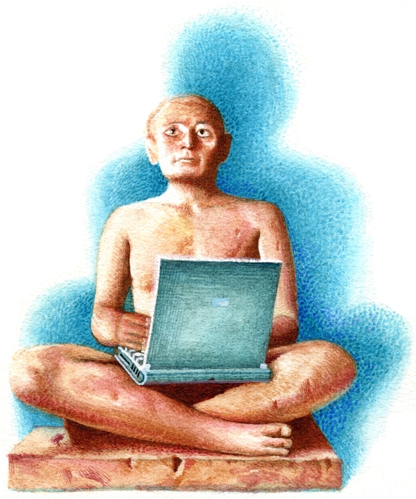 Computer User in a Zen-Like State