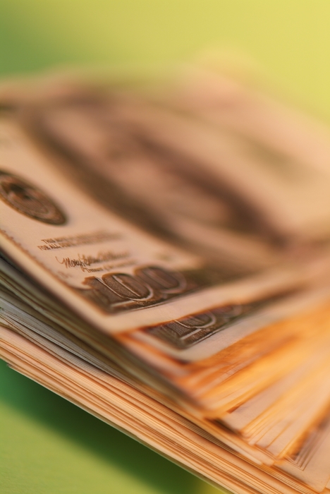 Stack of Money U.S. One Hundred Dollar Bills