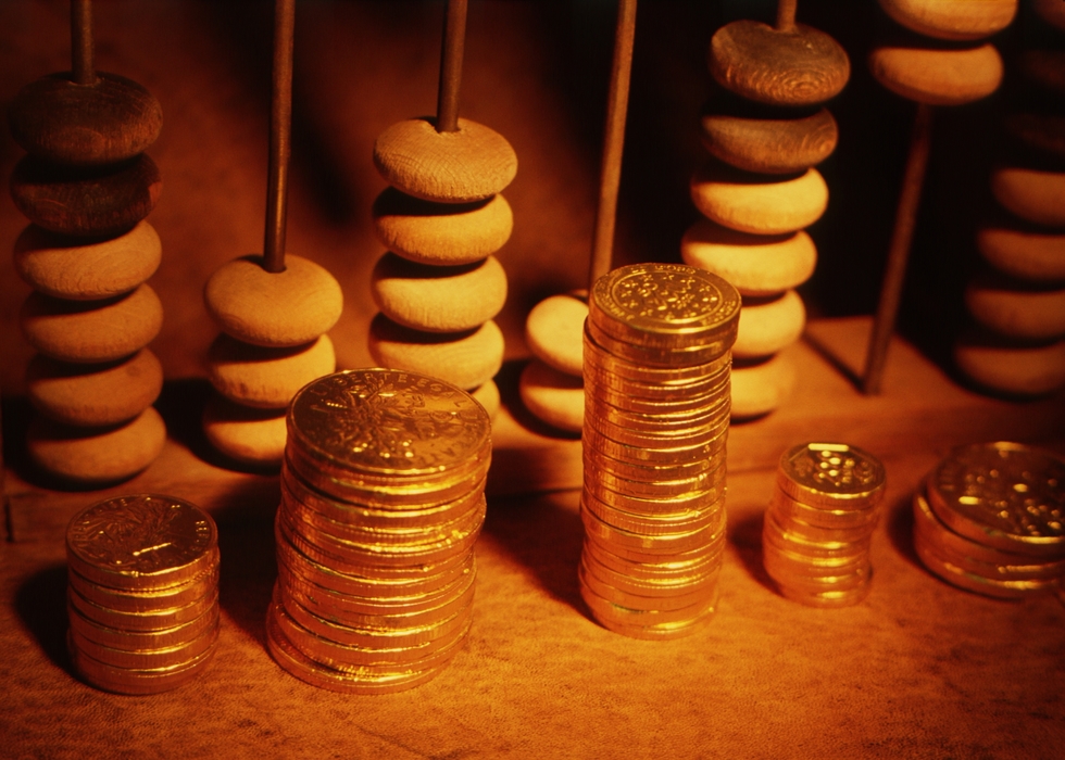 Abacus and Stacks of Coins