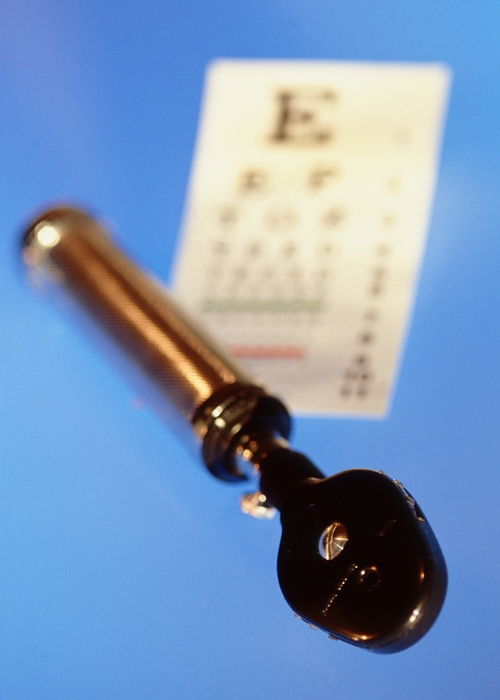 Ophthalmoscope and Eye Chart