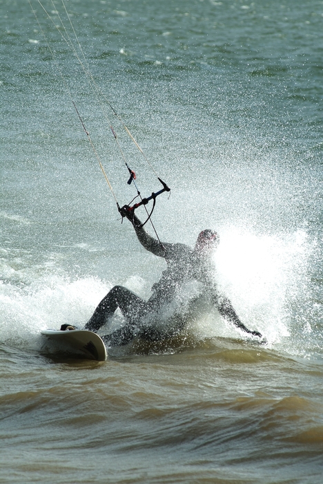 Windsurfer Getting Wet