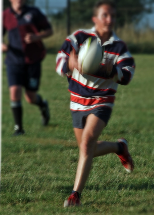 Rugby Player Catching the Ball