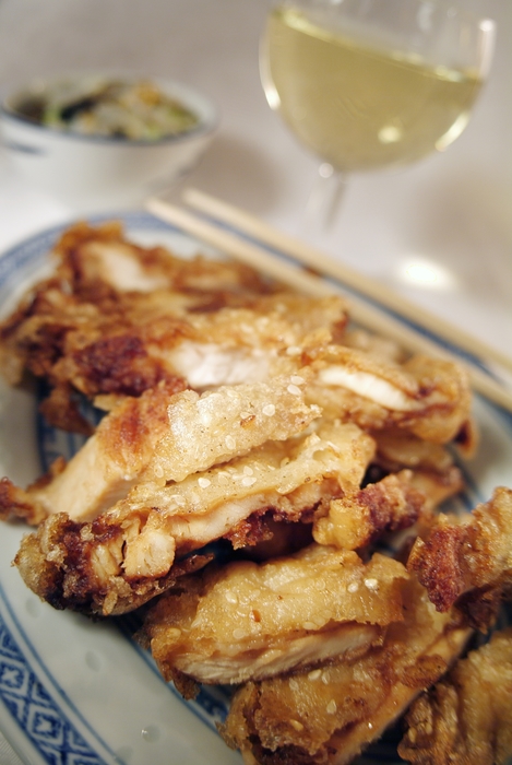 Chinese Fried Pork Entrée with White Wine