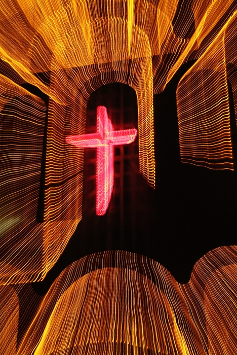 Neon Christian Cross