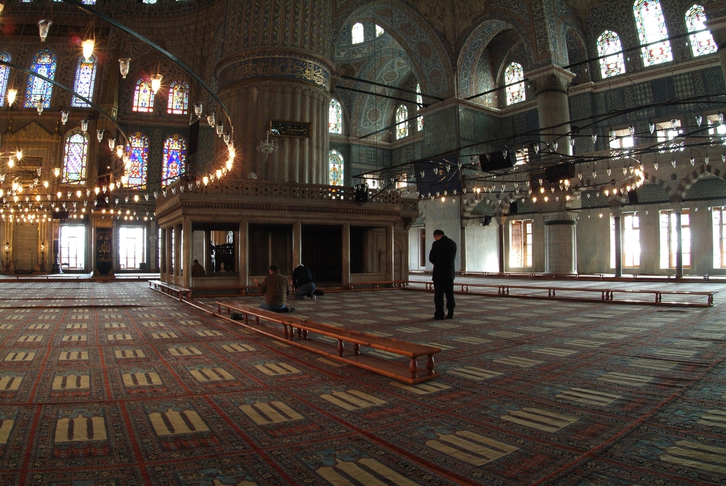 People Praying in The Istanbul Mosque
