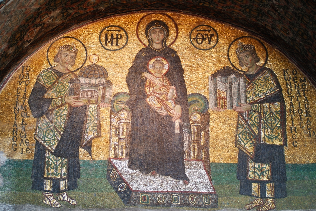 Religious Mosaic Art, Mary with Baby Jesus