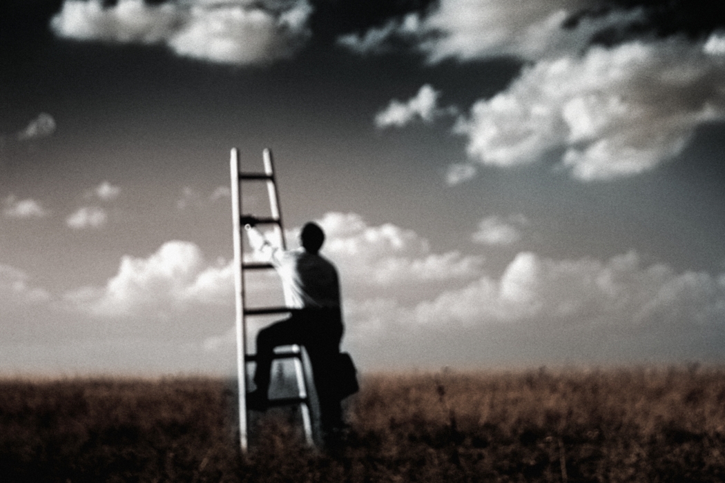 Man Climbing Ladder (Sample Image)