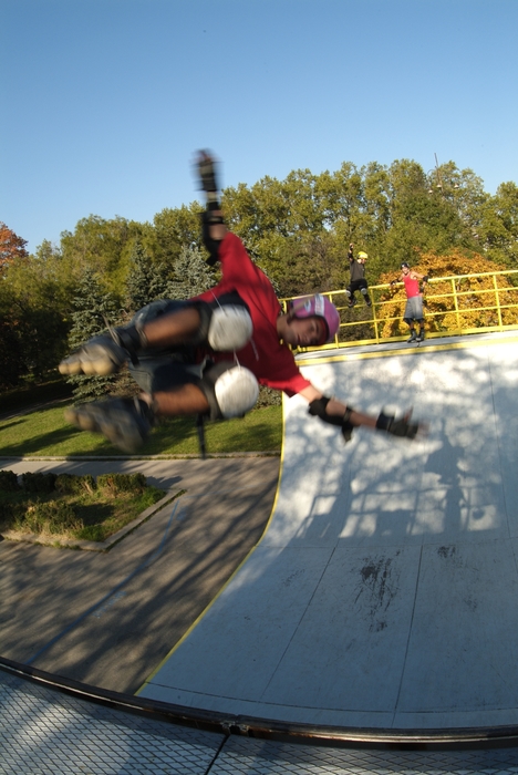 In-Line Skater Rollerblading Catching Air