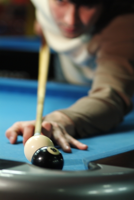 Billiards or Pool Player, Eight Ball Corner Pocket