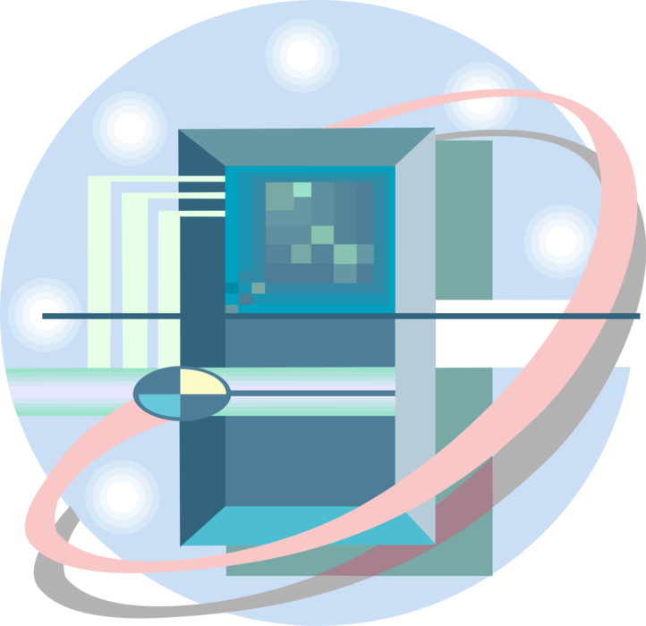 Vector Illustration of Computer Digital Information Concept