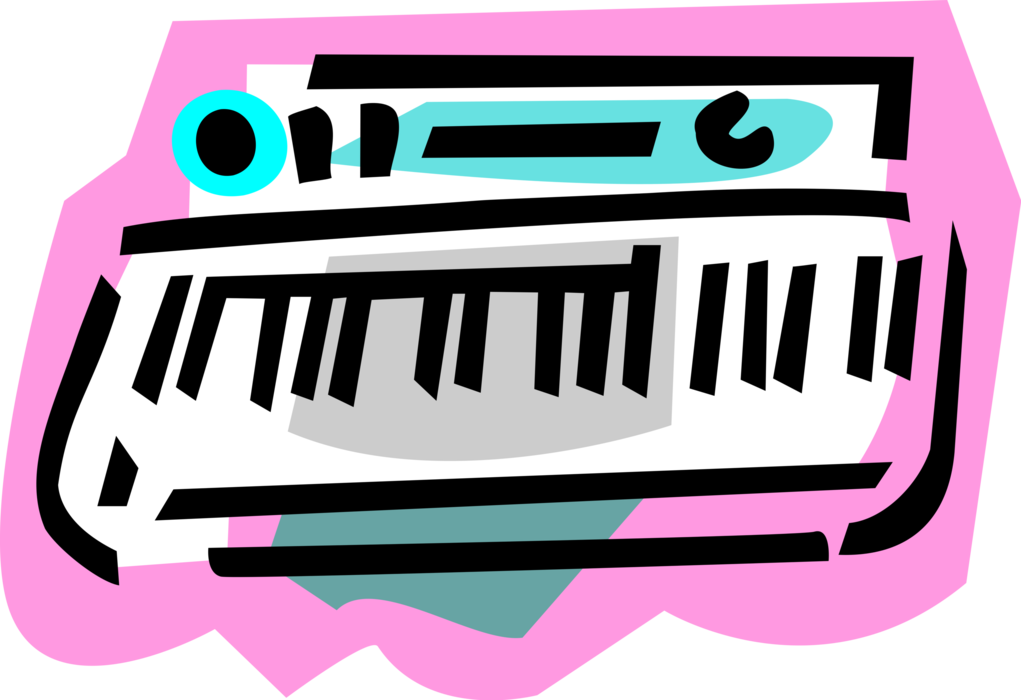 Vector Illustration of Keyboard Musical Instrument