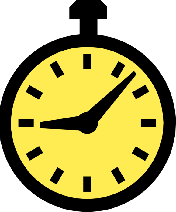 Vector Illustration of Clock Measures, Records, Indicates, Keeps and Co-ordinates Time