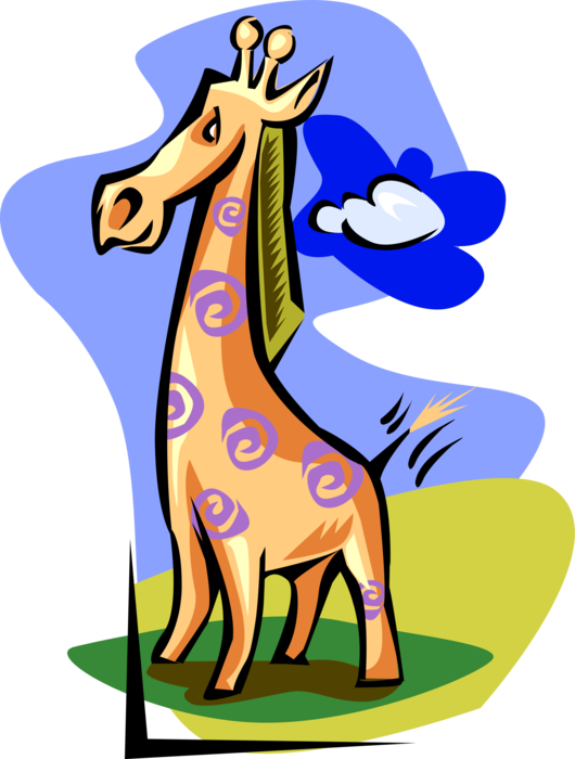 Vector Illustration of Snazzy African Giraffe