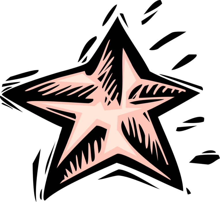 Vector Illustration of Shining Bright Star