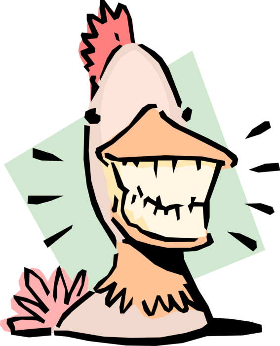Vector Illustration of Don't Be Chicken Idiom