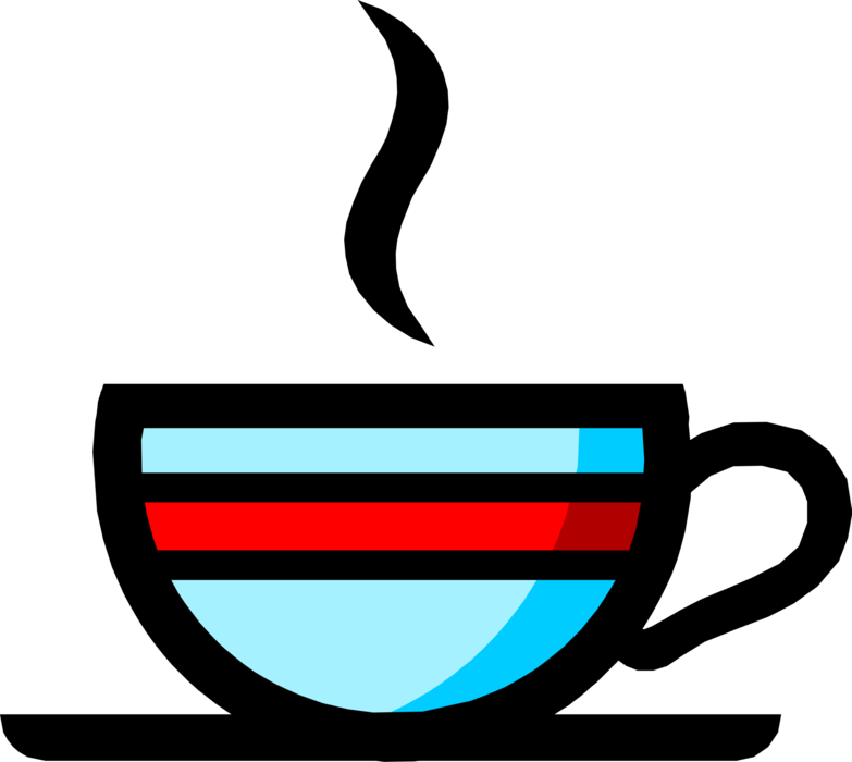 Vector Illustration of Hot Cup of Coffee Beverage