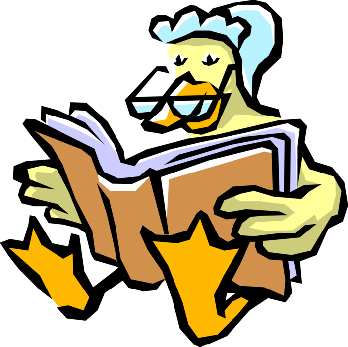 Vector Illustration of Mother Goose Fairy Tale and Nursery Rhyme Reading Nursery Rhyme form Book