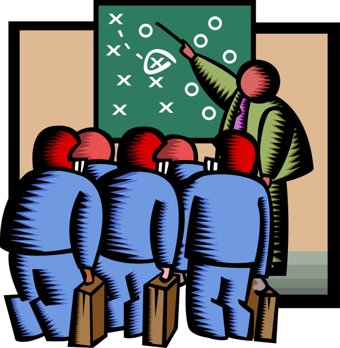 Vector Illustration of Management Discusses Strategy with Employees