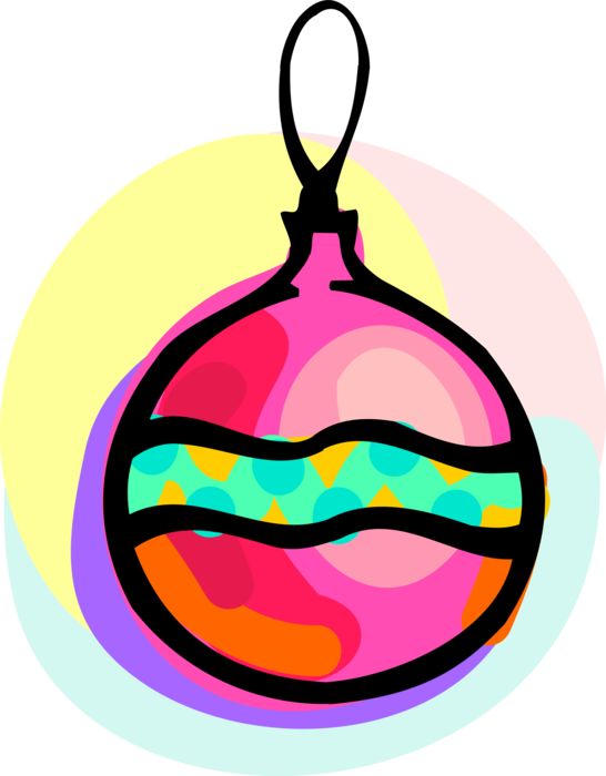 Vector Illustration of Festive Season Christmas Ornament Decoration