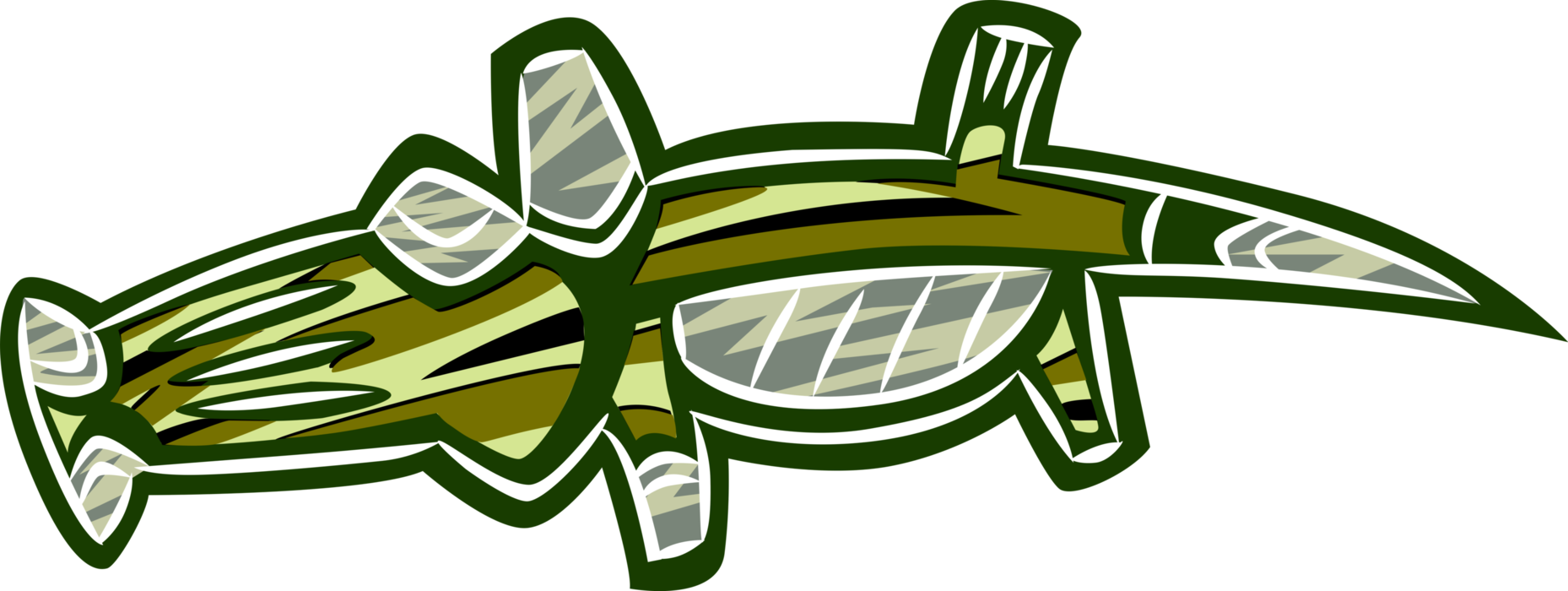 Vector Illustration of Crocodile Reptile Animal Symbol