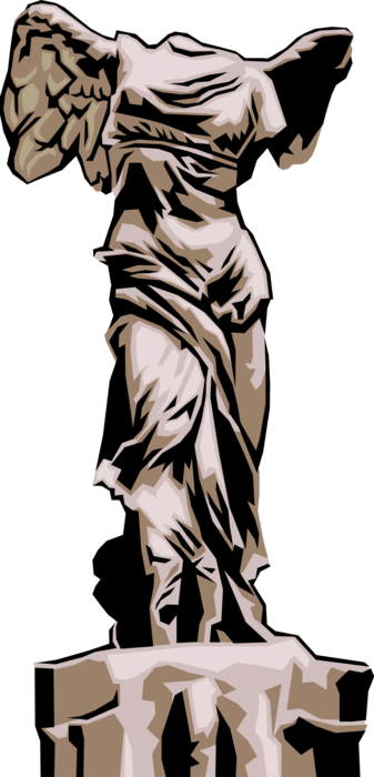 Winged Victory of Samothrace - Vector Image
