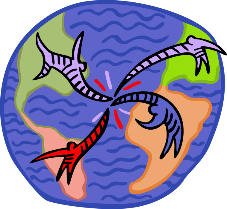 Vector Illustration of Human Forms Representing World Continents