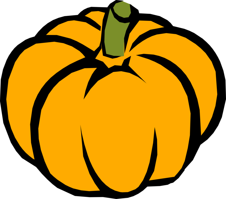Vector Illustration of Squash Plant Pumpkin