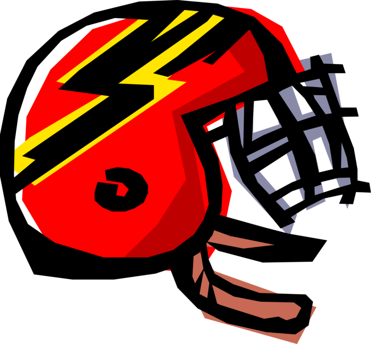 Vector Illustration of Lacrosse Contact Team Sport Helmet