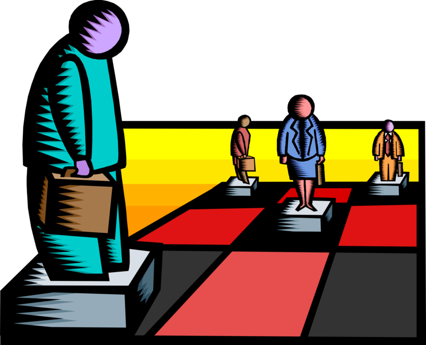 Vector Illustration of Business Strategy for Maximizing Human Resources