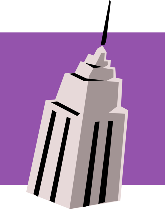 Vector Illustration of New York City Skyscraper Symbol