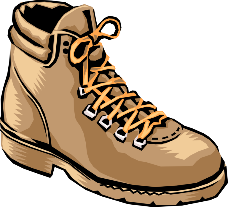 Vector Illustration of Hiking Shoe Footwear