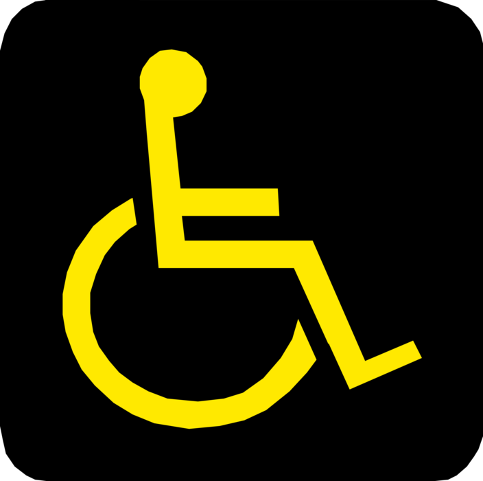 Vector Illustration of Handicapped or Disabled Wheelchair Symbol 