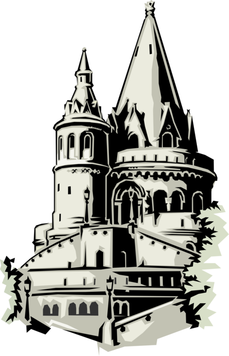 Vector Illustration of Christian Church Cathedral House of Worship Architecture 