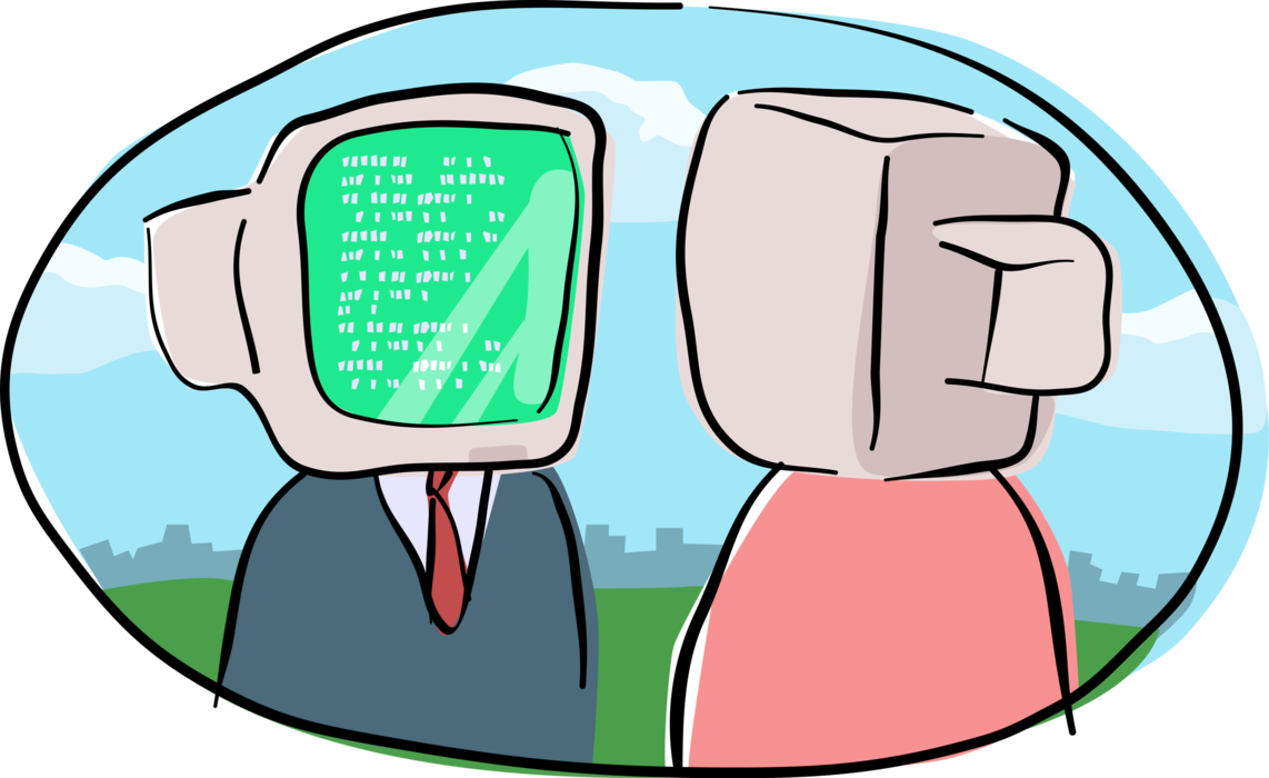 Vector Illustration of Computer Heads