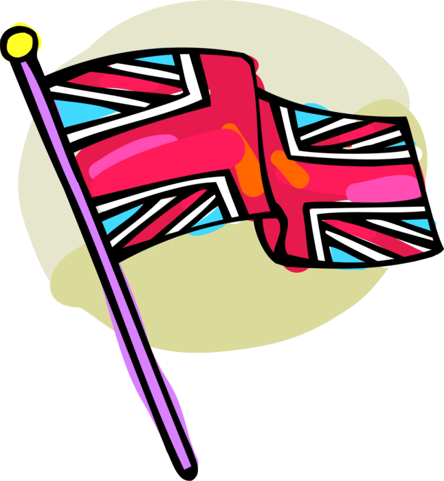 Vector Illustration of Union Jack, National Flag of United Kingdom of Great Britain and Northern Ireland