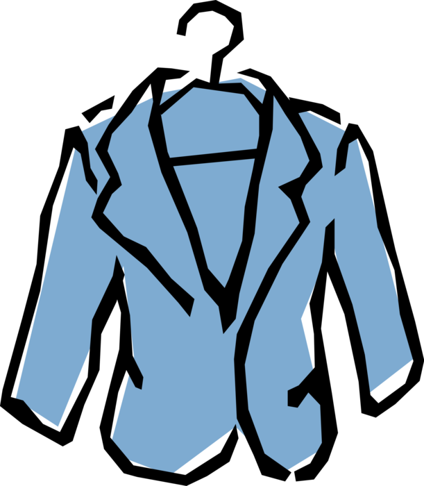 Vector Illustration of Sports Jacket or Coat Clothing Garment
