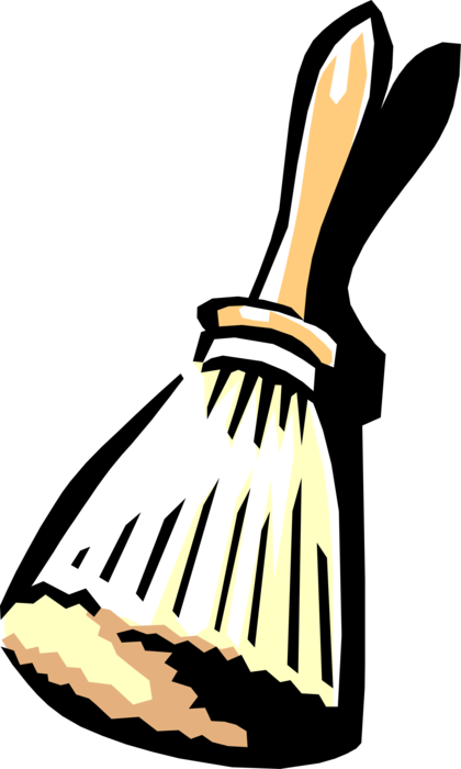 Vector Illustration of Barber and Hairdresser Salon Barber's Hair Broom Whisk