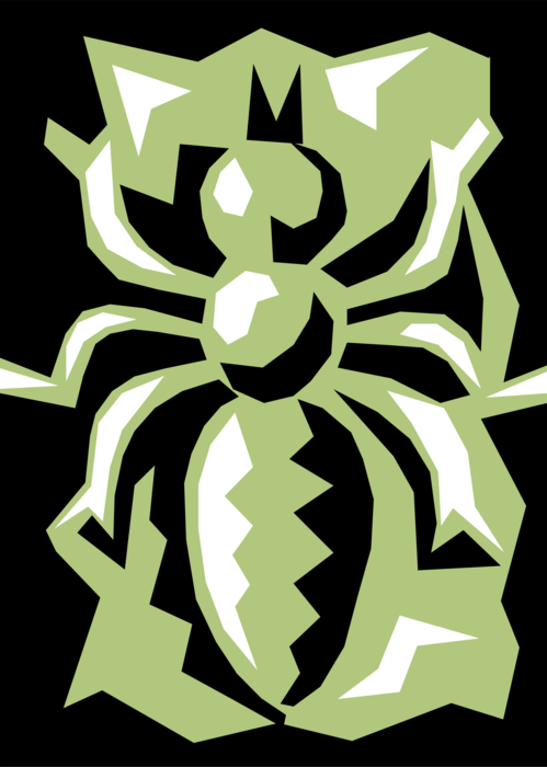Vector Illustration of Green Insect Symbol