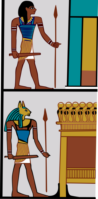 Vector Illustration of Ancient Egypt Egyptian Tomb Paintings