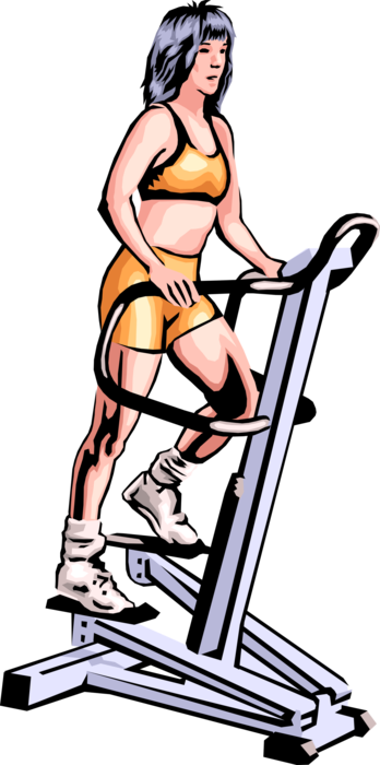 Vector Illustration of Stair Climber Physical Fitness Exercise Workout Equipment