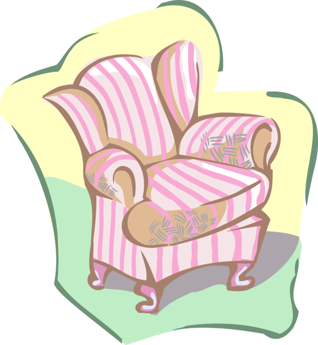 Vector Illustration of Comfortable Living Room Arm Chair