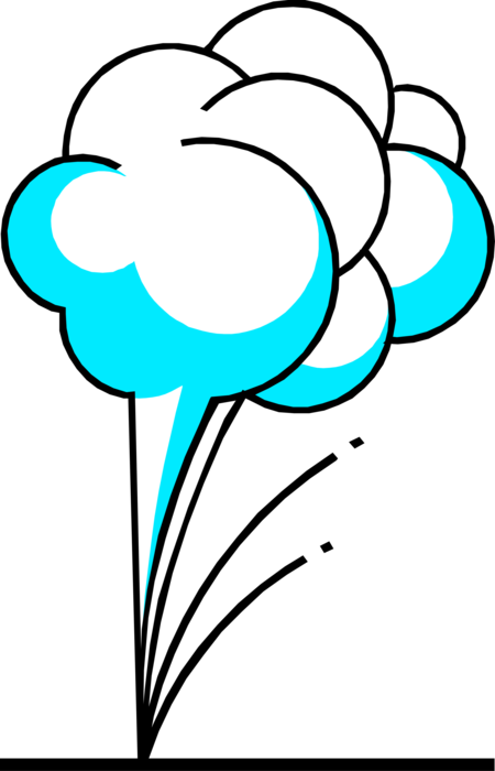 Vector Illustration of Weather Forecast Clouds and Updraft