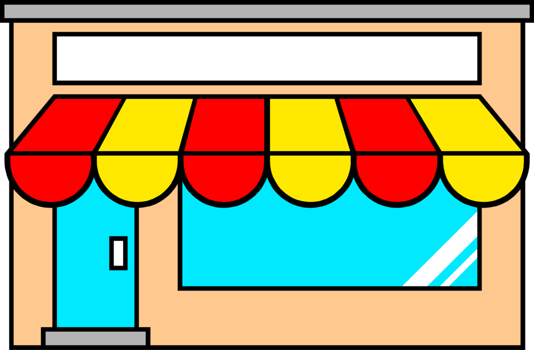 Vector Illustration of Neighborhood Fruit and Vegetable Vendor Grocery Food Corner Store 