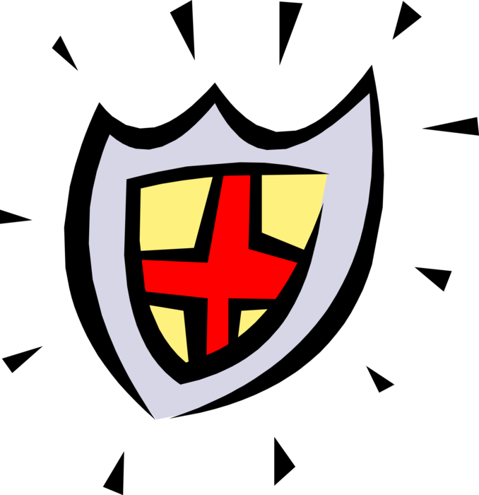 Vector Illustration of Middle Ages Medieval Shield Symbol