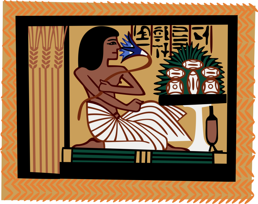 Vector Illustration of Ancient Egypt Egyptian Tomb Paintings