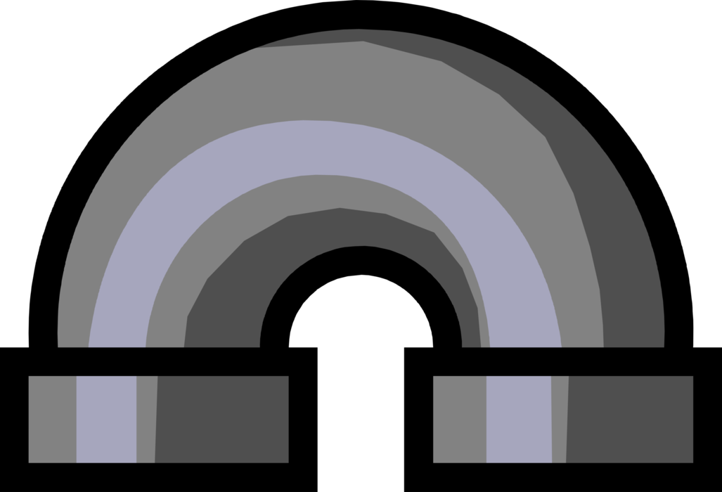 Vector Illustration of Hollow Cylinder Pipes That Convey Fluids