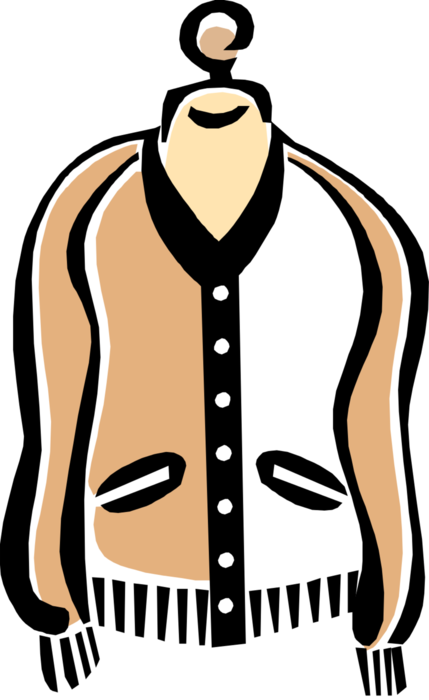 Vector Illustration of Sweater Clothing Apparel Garment on Hanger