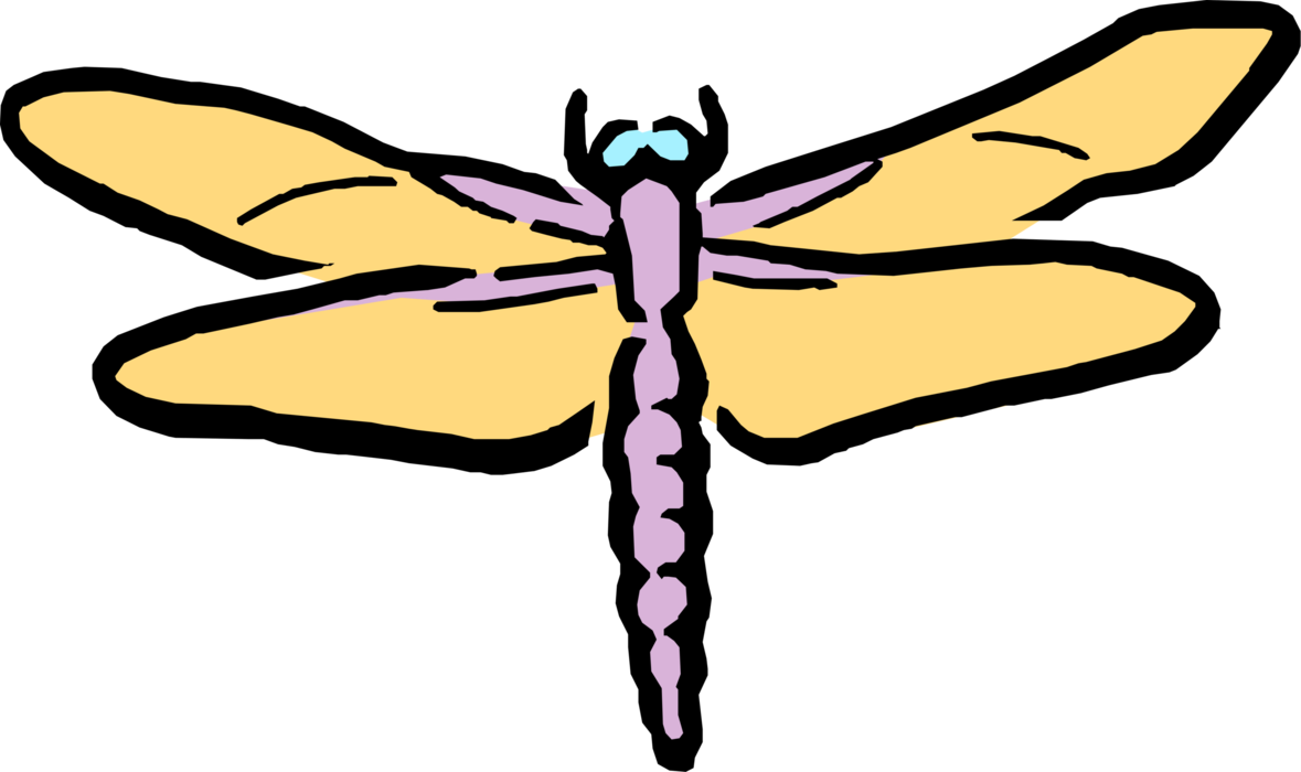 Vector Illustration of Cartoon Dragonfly Insect