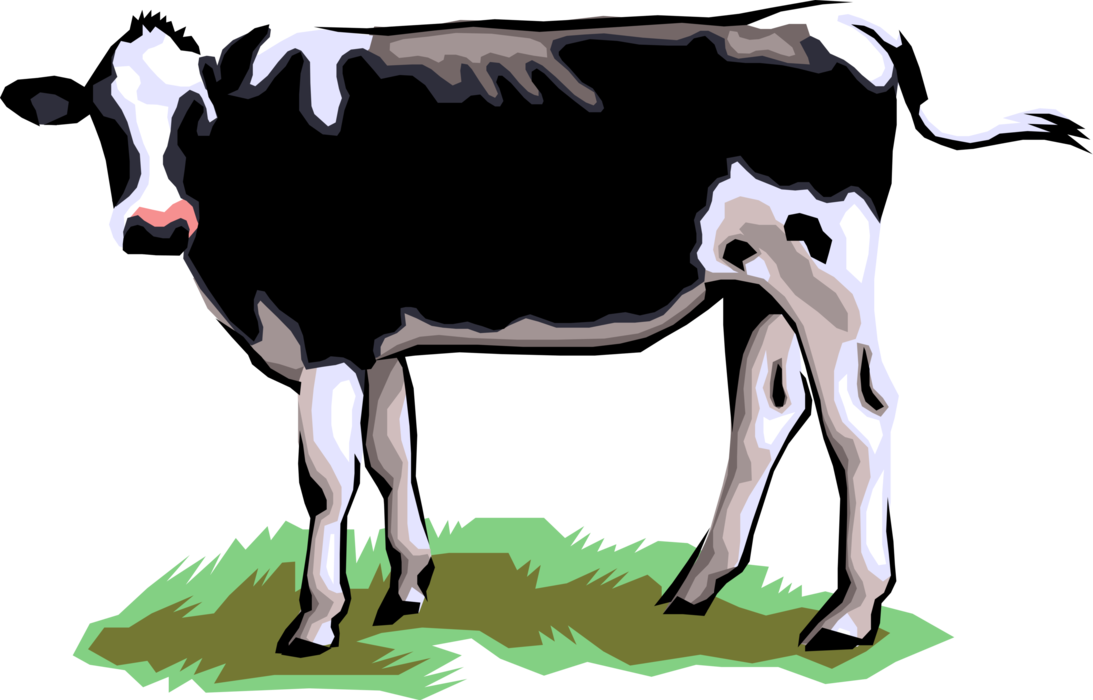 Vector Illustration of Farm Agriculture Livestock Animal Dairy Cow