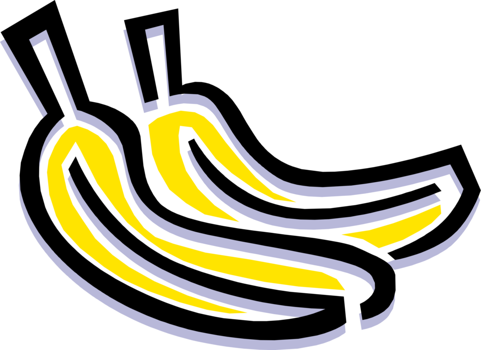 Vector Illustration of Edible Fruit Bananas